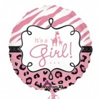 GLOBO 18 ITS A GIRL ROSA ANIMALITOS