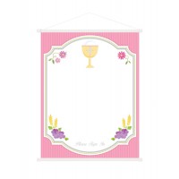 BANDEROLA 1COMUNION ROSA