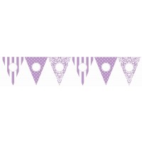 KIT BANDERIN PERSONALIZABLE LILA/BLANCO