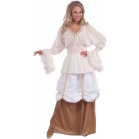  CAMISA ADULTA T-XL BLANCA MEDIEVAL