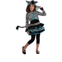 DISFRAZ 3A4 AÑOS NIÑA CEBRA GOTICA