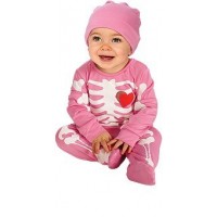 DISFRAZ 6A12 MESES ESQUELETO ROSA