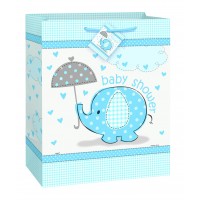 BOLSA REGALO ELEFANTE BABY AZUL