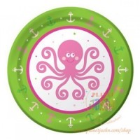 PAQ.8/U PLATO OCEANO ROSA 17,78CM