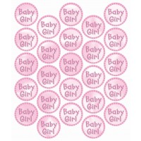 PAQ.25/U STICKER REDONDO METAL BABY GIRL