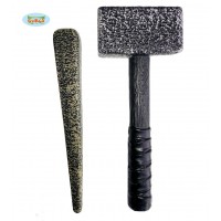 $D BLISTER MARTILLO Y ESTACA 27CM