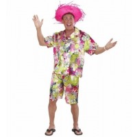 DISFRAZ T-L HAWAIANO VERDE/FUCSIA