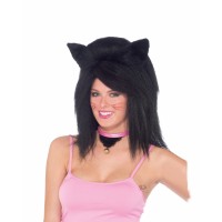   PELUCA GATITA C/OREJAS NEGRO