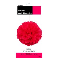   COLGANTE BOLA POMPON ROJO 40,64CM