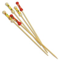 100 PICK PERLA CORDON ROJO 12CM  