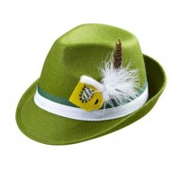 SOMBRERO ADULTO VERDE PLUMA OKTOBERFEST