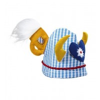 SOMBRERO ADULTO CON CUERNOS OKTOBERFEST