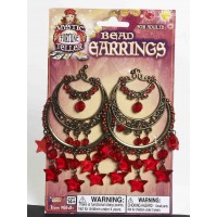 PAR PENDIENTES ESTRELLA ROJA GITANA