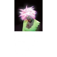 PELUCA PUNKY ROSA CON FIBRA OPTICA