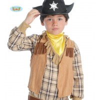 CHALECO INFANTIL VAQUERO/INDIO MARRON