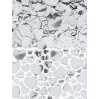  MEGA PAQ.CONFETI CORAZON PLATA 70GR