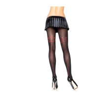 MEDIAS PANTYS T-STD NEGRA TRIDENT ROJO