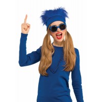 CINTA CON PELO COLOR AZUL