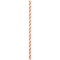 PAQ.24/U PAJITAS RECTA RAYAS NARANJA