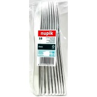   10 CUCHILLOS METAL PLATA 19,5CM