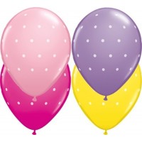 25 GLOBOS 11" LATEX COL.SUR. MINI TOPOS