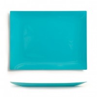 $D 10/U PLATO RECT.29,8X22,5 TURQUESA