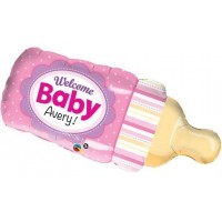 GLOBO 39" FOIL BIBERON WELCOME ROSA