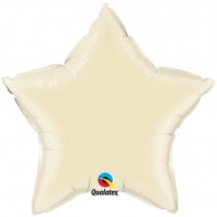 $D GLOBO 20" FOIL ESTRELL MARFIL PERLADO