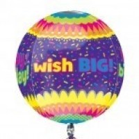 GLOBO 16 REDONDO ORBZ 3D CONFETI BIRTHDA