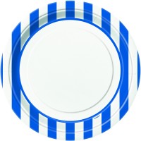  PAQ.8/U PLATO RAYA AZULES 22,2CM