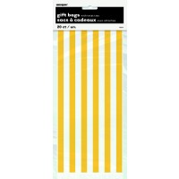 PAQ.20/U BOLSA RAYAS AMARILLAS 13X29CM
