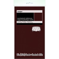 MANTEL PLAST REDONDO MARRON 213CM