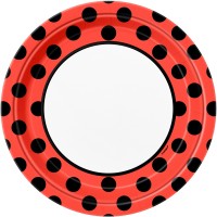 PAQ.8/U PLATO NARANJA TOPO NEGRO 21,2CM