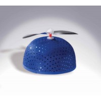 CASQUETE CON HELICE LENTEJUELA AZUL/ROJO