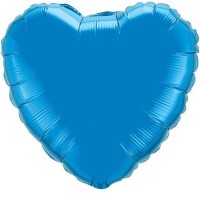 $D GLOBO 9" PALO FOIL CORAZON AZUL ZAFIR