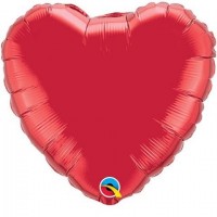   GLOBO 18" FOIL CORAZON ROJO