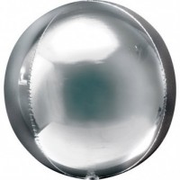  GLOBO REDONDO ORBZ 3D METAL PLATA