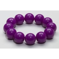   PULSERA BOLAS VIOLETA AÑOS 80