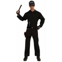 DISFRAZ T-UNICA MONO NEGRO SWAT