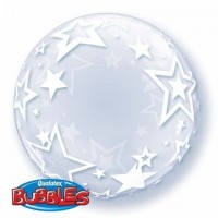 GLOBO 24" BURBUJA IMPRESO ESTRELLA