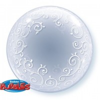 GLOBO 24" BURBUJA IMPRESO ESPIRALES