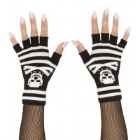 PAR GUANTES MUTONES NEGRO CALAVERA