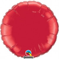   GLOBO 18" FOIL REDOND COL ROJO RUBI