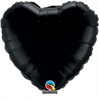   GLOBO 18" FOIL CORAZON NEGRO