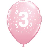 6 GLOBOS 11" LATEX  N3 ROSA
