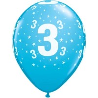 6 GLOBOS 11" LATEX N3 CELESTE