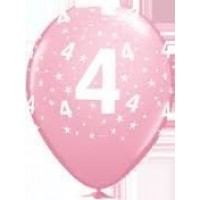 6 GLOBOS 11" LATEX N4 ROSA