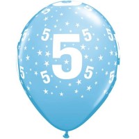 6 GLOBOS 11" LATEX  N5 CELESTE