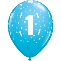 6 GLOBOS 11" LATEX N1 CELESTE