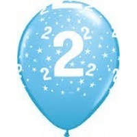 6 GLOBOS 11" LATEX N2 CELESTE